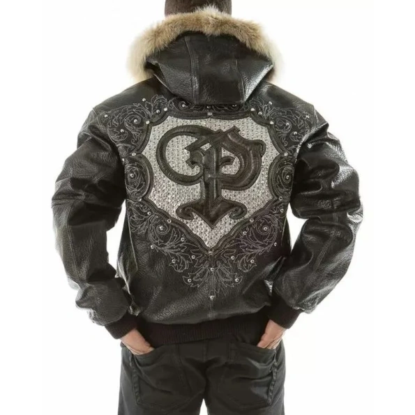 Pelle Pelle Men Crest Fur Hood Jacket