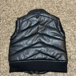 Pelle Pelle Black Leather Puffer Vest | Men & Women Jacket