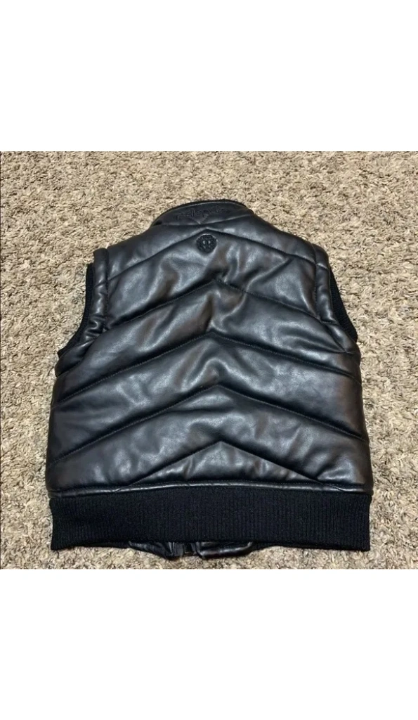 Pelle Pelle Black Leather Puffer Vest | Men & Women Jacket