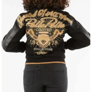 Pelle Pelle Black Greatest Of All Time Varsity Jacket view 2