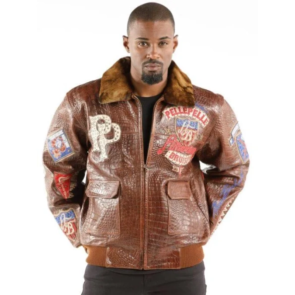 Pelle Pelle American Bruiser Brown Jacket | Leather Jacket view 2