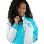 Blue White Soda Club Varsity Leather Jacket