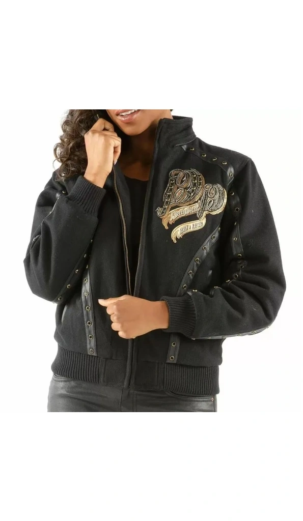 Pelle Pelle Women Born And Raised Black Fur Hood Jacket