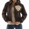 Brown MB Diamond Women Wool Jacket