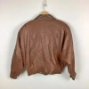 Double Breasted Brown Leather Jacket