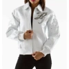 Pelle Pelle Women White Studded Jacket