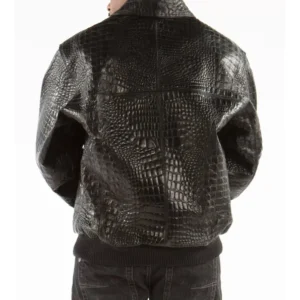 Pelle Pelle Scripted Leather Black Jacket | Men Jacket view 1