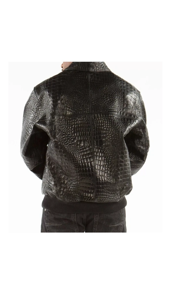 Pelle Pelle Scripted Leather Black Jacket | Men Jacket