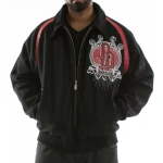 Pelle Pelle Black Red Lion Wool Jacket