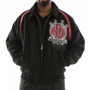 Pelle Pelle Black Red Lion Wool Jacket | Top Brass