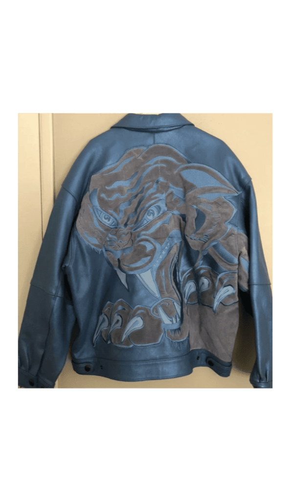Pelle Pelle Blue Leather Metallic Puma Jacket | Men & Women