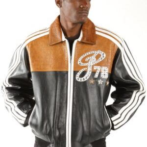 Pelle Pelle Legacy Brown Black Men Jacket | Leather Jacket