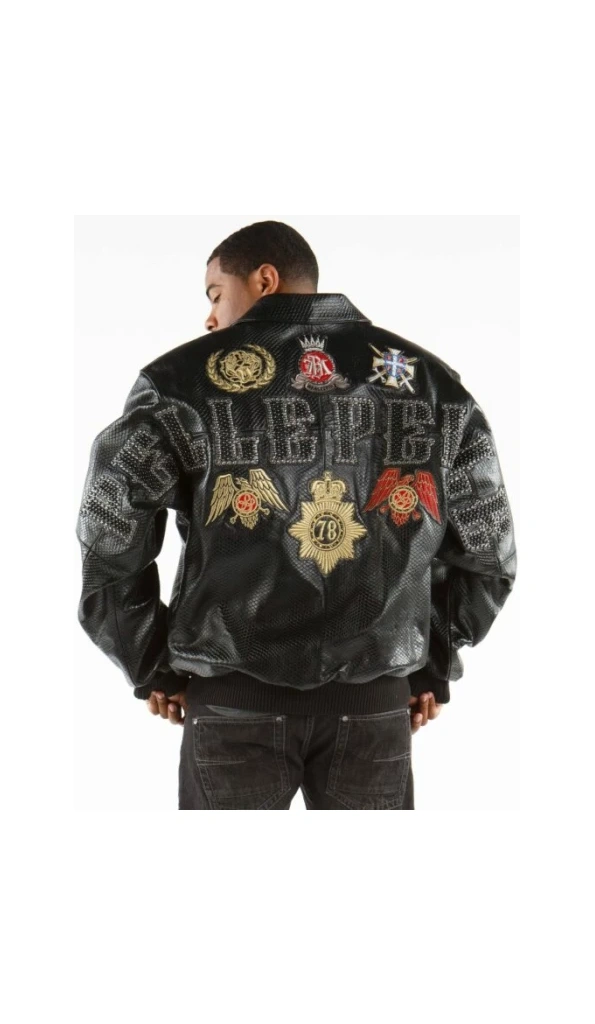 Pelle Pelle Patched Python Leather Jacket | Men Jacket