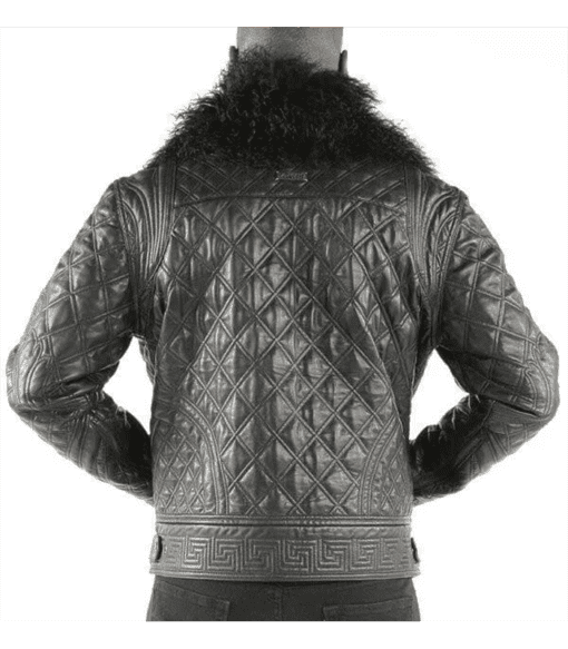 Pelle Pelle Biker Men Quilted Grey Jacket