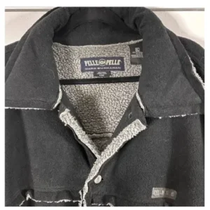 Pelle Pelle Marc Buchanan Black Wool Coat | Sherpa Coat view 3