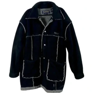 Pelle Pelle Marc Buchanan Black Wool Coat | Sherpa Coat