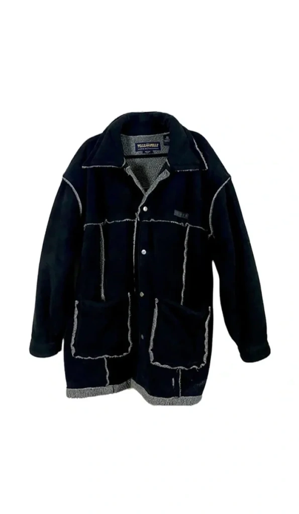 Pelle Pelle Marc Buchanan Black Wool Coat | Sherpa Coat