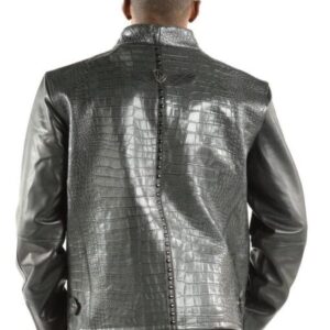 Pelle Pelle Black China Collar Men Jacket | Leather Jacket view 2