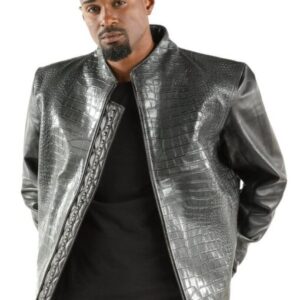 Pelle Pelle Black China Collar Men Jacket | Leather Jacket