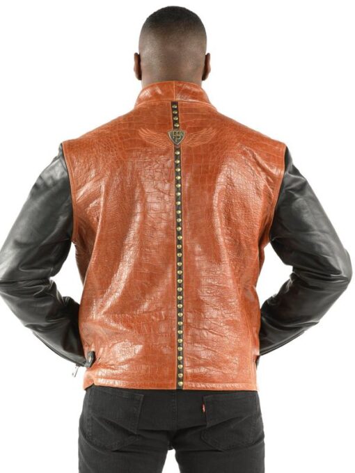 Pelle Pelle Leather Brown China Collar Jacket