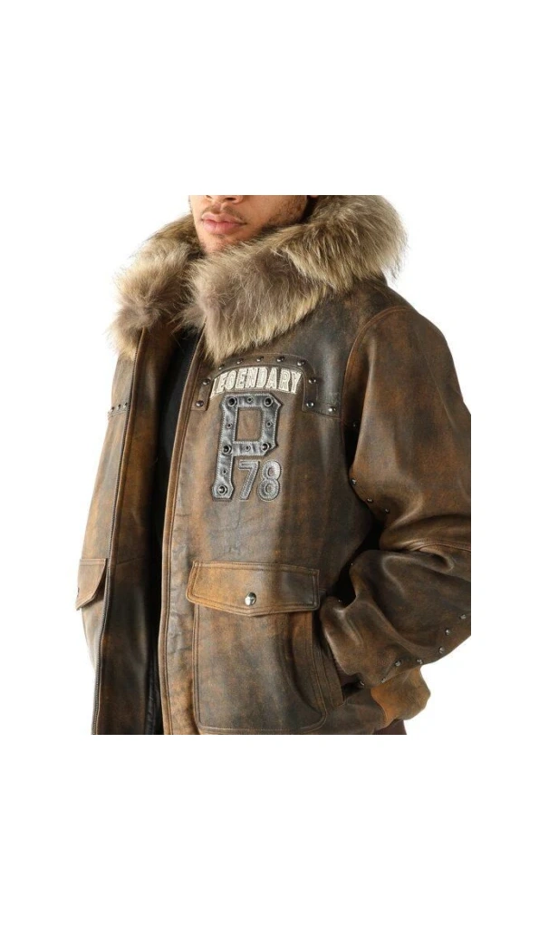 Pelle Pelle Forever Fearless Brown Jacket | Fur Hood Jacket