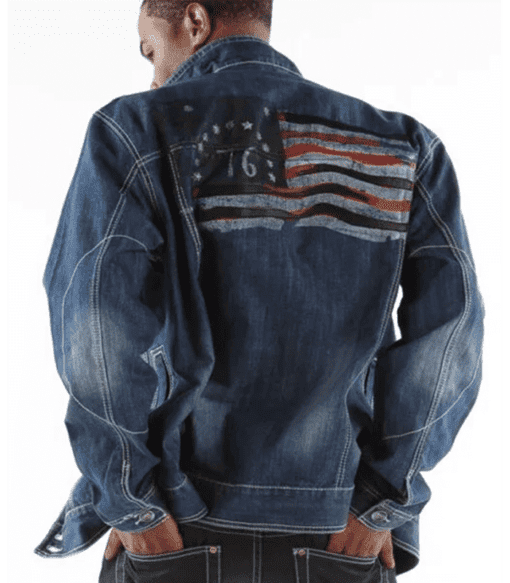 Pelle Pelle Men Denim Blue Jacket