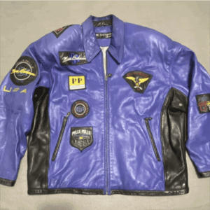 Pelle Pelle Purple Black Soft Leather Jacket | Marc Buchanan