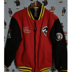 Pelle Pelle Red Black Wool Varsity Jacket | Men & Women