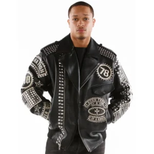 Bold Pelle Pelle Black Nation Stud Leather Jacket | Rebel Soul