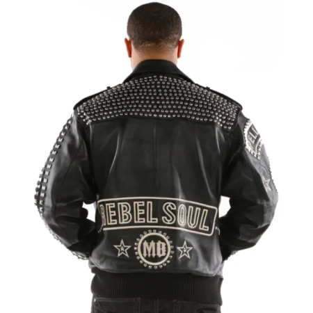 Pelle Pelle Black Nation Stud Leather Jacket