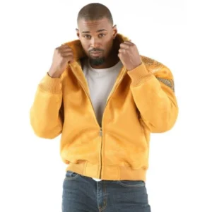 Pelle Pelle Yellow Shoulder Stud Wool Jacket | Men Jacket