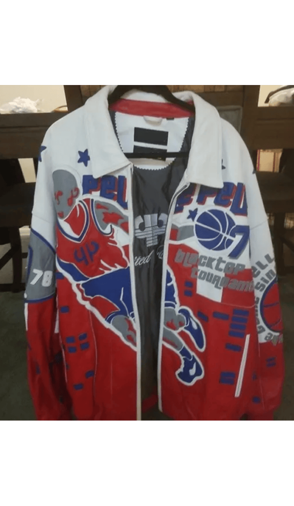 Pelle Pelle Blacktop Tournament Leather Jacket | Red White