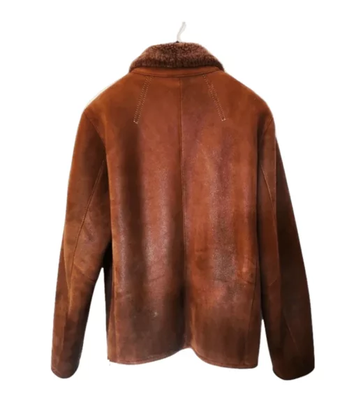 Pelle Pelle Brown Sherpa Leather Fur Coat | Men & Women view 2
