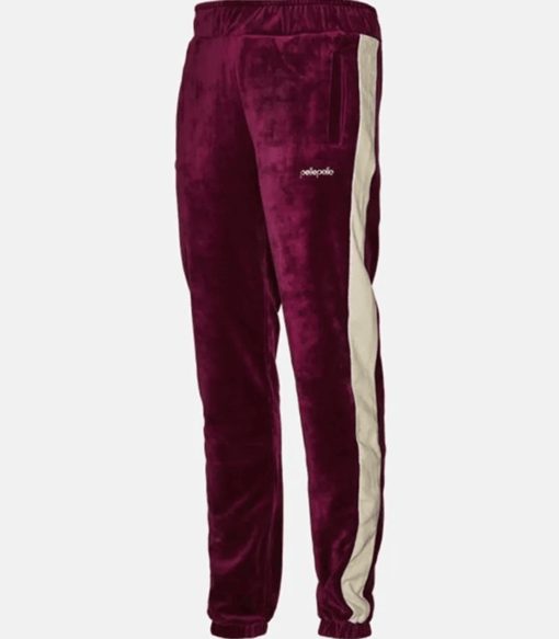 Pelle Pelle Red White Velvet Tracksuit