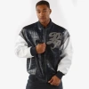 Pelle Pelle Encrusted Navy Blue Men Jacket