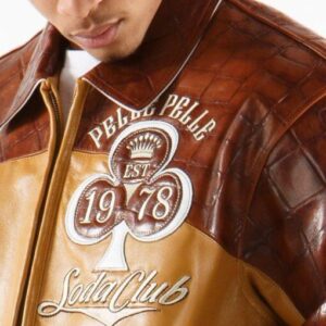 Pelle Pelle High Roller Men Varsity Jacket | Leather Jacket view 4