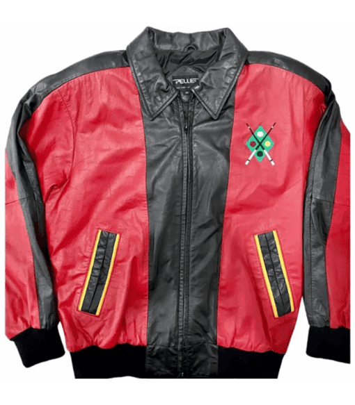 Pelle Pelle Red Black 8 Ball Pool Jacket