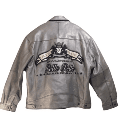 Pelle Pelle Men Grey Rare Leather Jacket