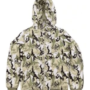 Pelle Pelle Skeleton Design Puffer Hood Jacket
