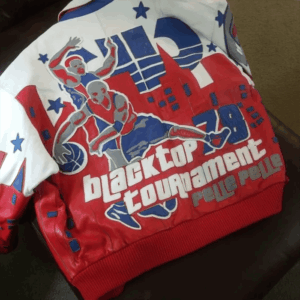 Pelle Pelle Blacktop Tournament Leather Jacket | Red White view 2