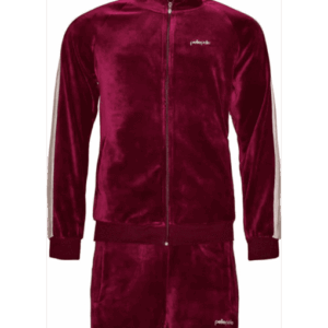 Pelle Pelle Red White Velvet Tracksuit | Men & Women