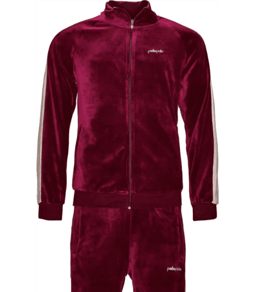 Pelle Pelle Red White Velvet Tracksuit