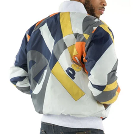 Pelle Pelle Nylon White Abstract Jacket | Men Jacket
