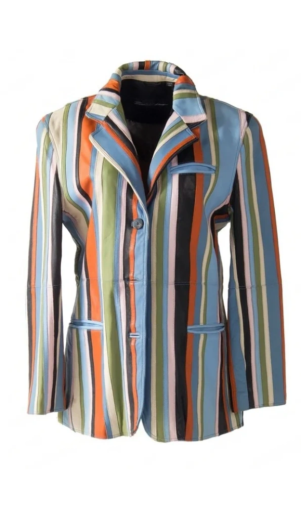Pelle Pelle Multicolor Leather Long Coat | Women Coat