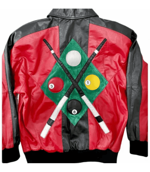 Pelle Pelle Red Black 8 Ball Pool Jacket