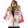 Pelle Pelle White Pink Women Leather Jacket