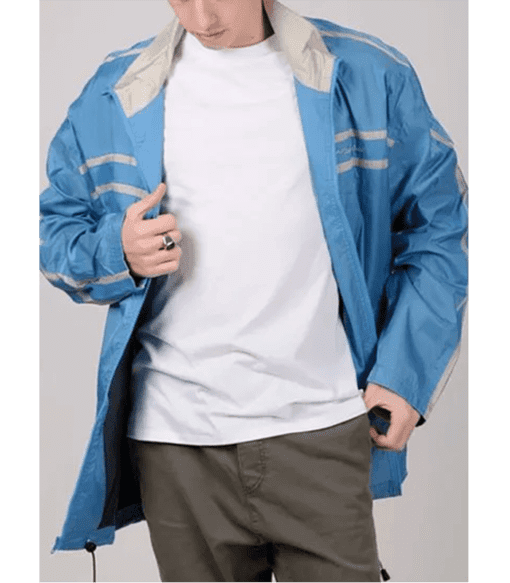 Pelle Pelle Blue Men Polyester Long Coat