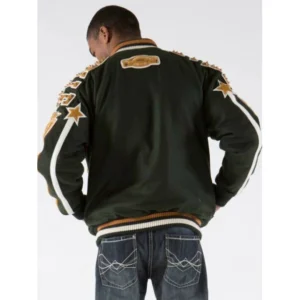 Pelle Pelle Dark Green Wool Varsity Jacket | Men Jacket view 3