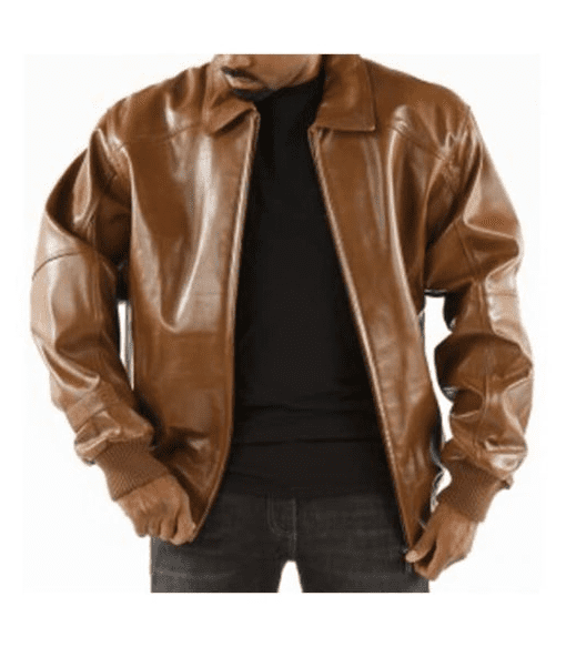 Pelle Pelle Basic Burnish Leather Jacket, Brown Leather Jackets