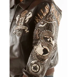 Pelle Pelle Dark Brown Men Leather Jacket | Dragon Jacket view 3